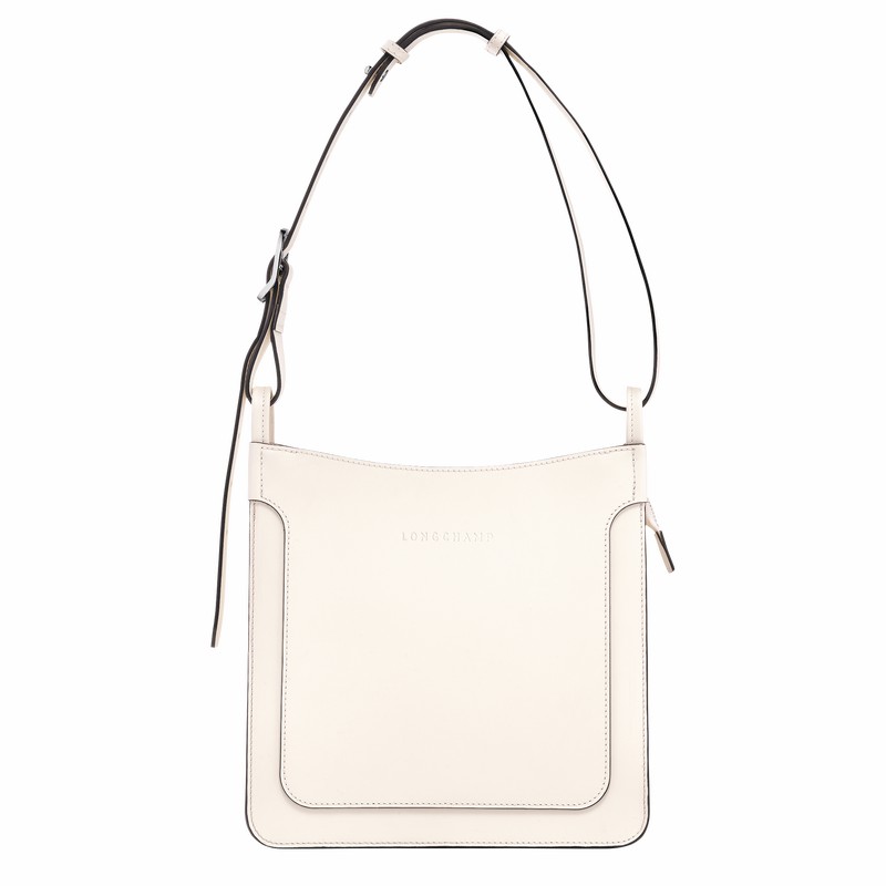 Bolsa Hobo Longchamp Le FOULONNÉ S Feminino Branco Brasil | 10272HFI037