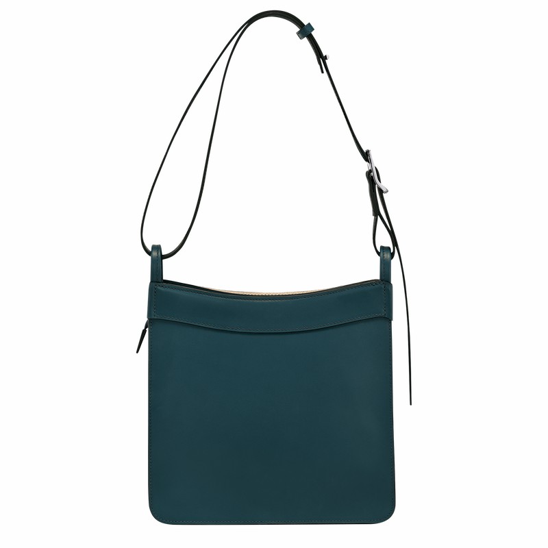 Bolsa Hobo Longchamp Le FOULONNÉ S Feminino Azuis Brasil | 10272HFI806