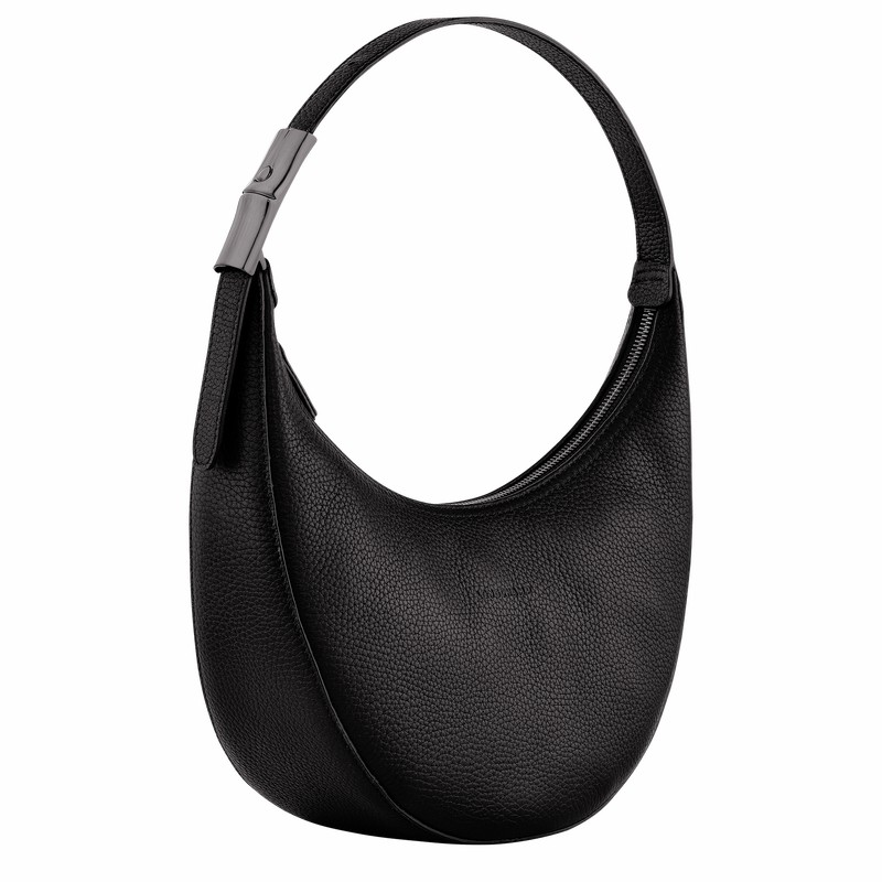 Bolsa Hobo Longchamp Le Roseau Essential M Feminino Pretas Brasil | 10218968001