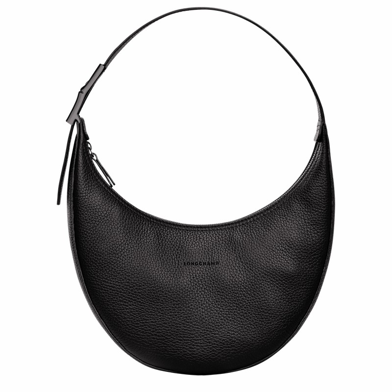 Bolsa Hobo Longchamp Le Roseau Essential M Feminino Pretas Brasil | 10218968001