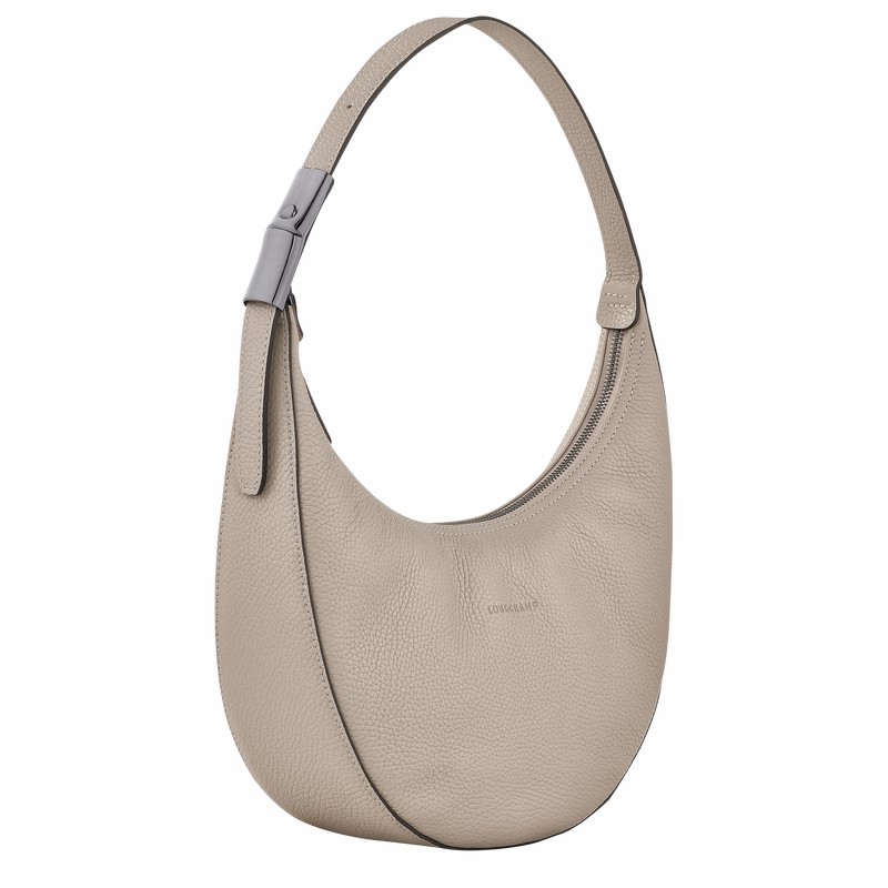 Bolsa Hobo Longchamp Le Roseau Essential M Feminino Cinzentas Brasil | 10218968266