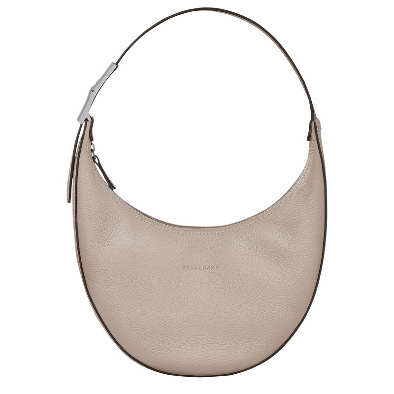 Bolsa Hobo Longchamp Le Roseau Essential M Feminino Cinzentas Brasil | 10218968266