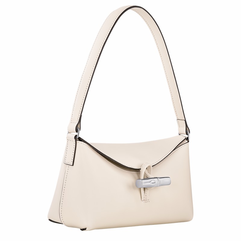 Bolsa Hobo Longchamp Le Roseau S Feminino Branco Brasil | 10230HCL037