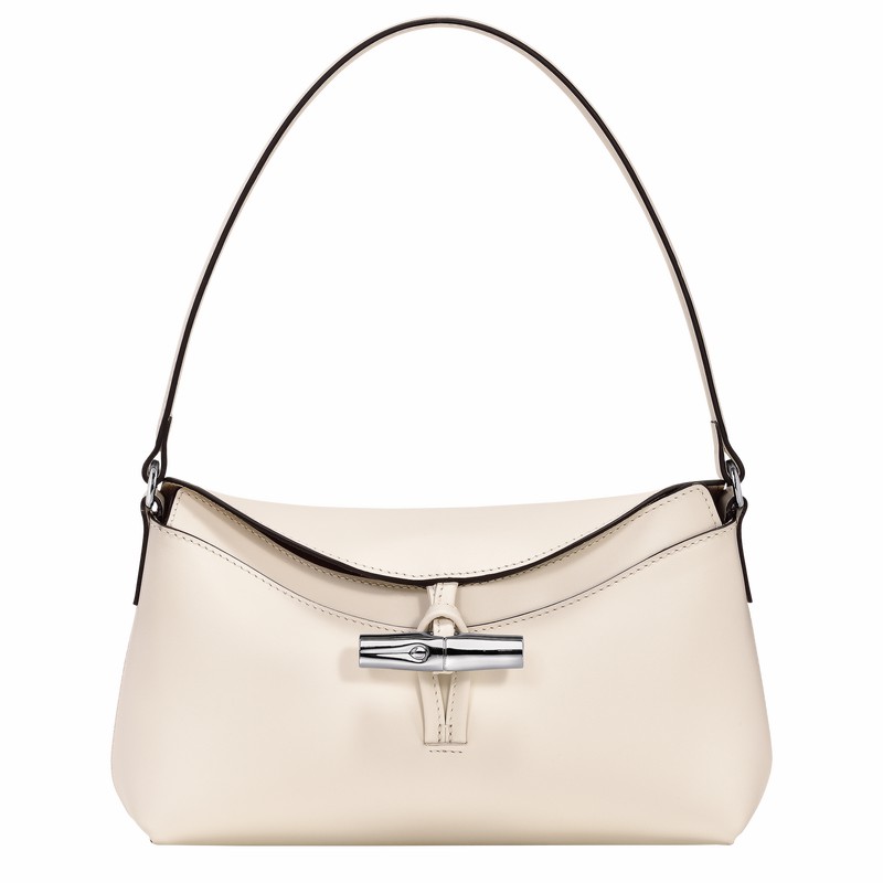 Bolsa Hobo Longchamp Le Roseau S Feminino Branco Brasil | 10230HCL037