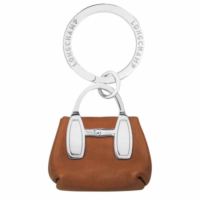 Porta-chaves Longchamp Le Roseau Feminino Marrom Brasil | 36074HQS504