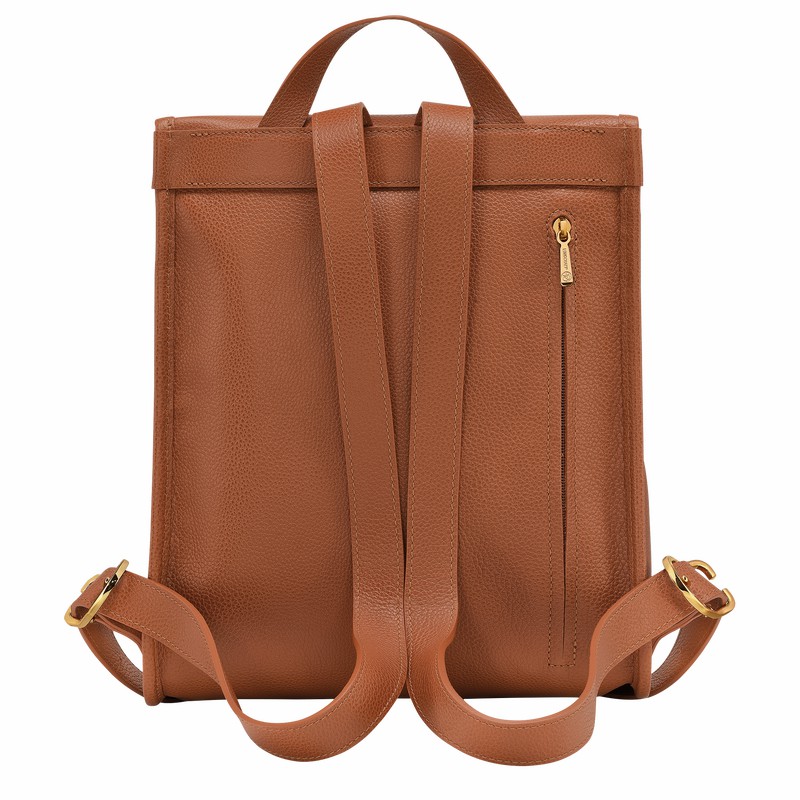 Mochilas Longchamp Le FOULONNÉ Feminino Caramel Brasil | 10195021121