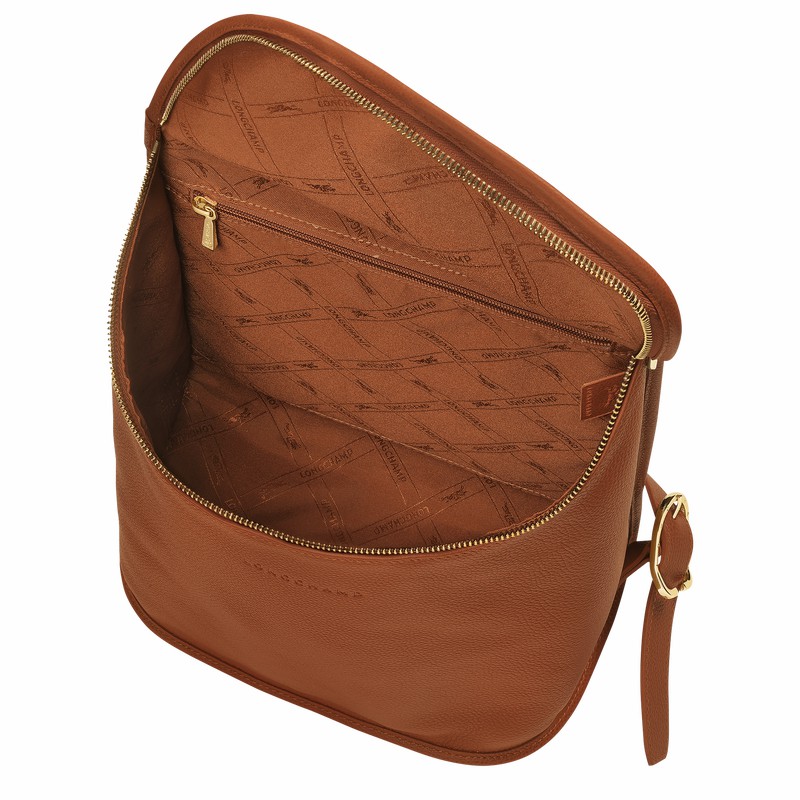 Mochilas Longchamp Le FOULONNÉ Feminino Caramel Brasil | 10195021121