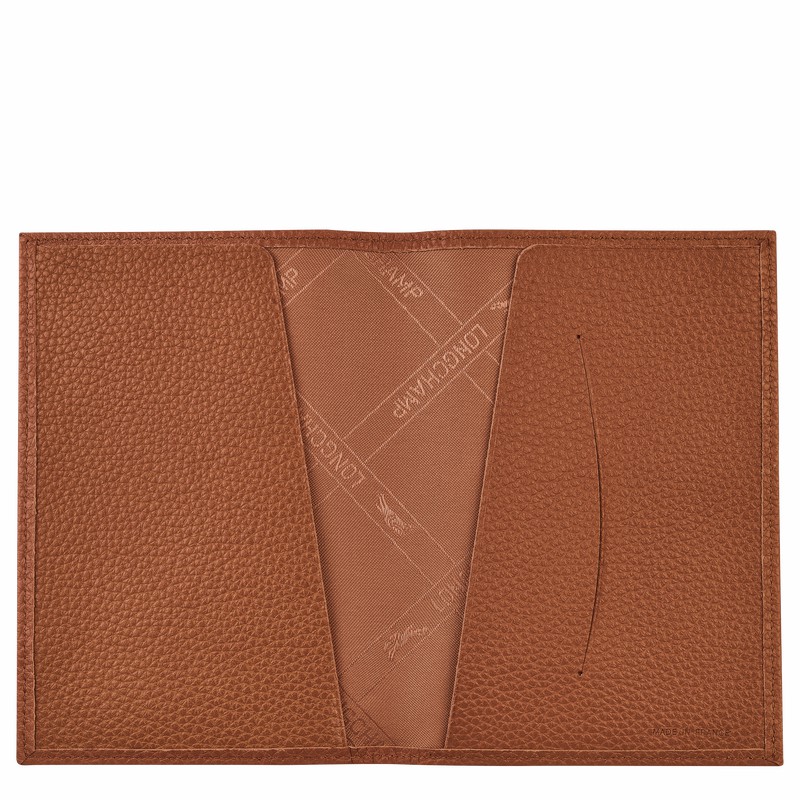 Portador De Passaporte Longchamp Le FOULONNÉ Feminino Caramel Brasil | L3416021121