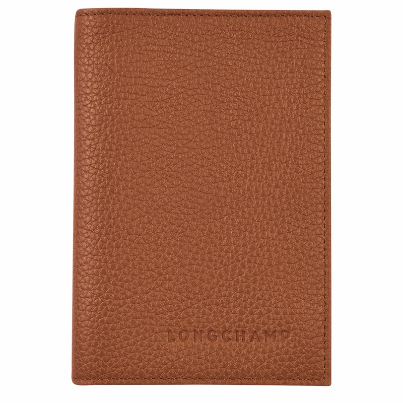 Portador De Passaporte Longchamp Le FOULONNÉ Feminino Caramel Brasil | L3416021121