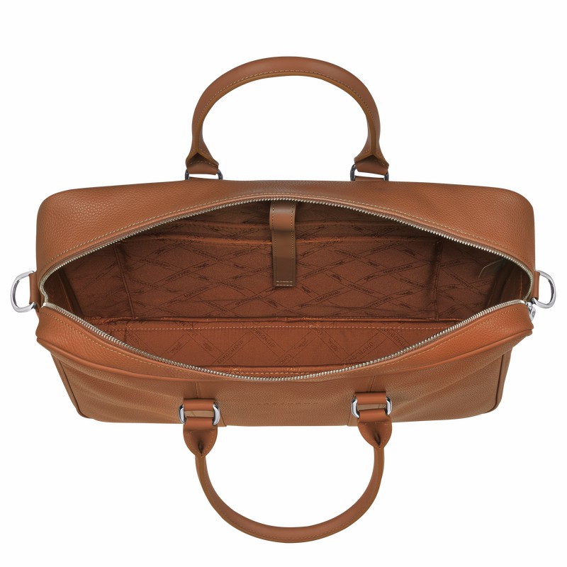 Pasta Longchamp Le FOULONNÉ M Masculino Caramel Brasil | L2123021F72-