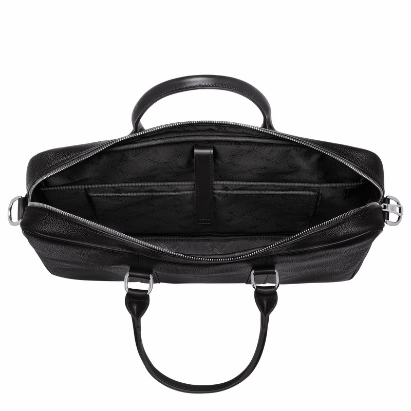 Pasta Longchamp Le FOULONNÉ S Masculino Pretas Brasil | L2122021047-