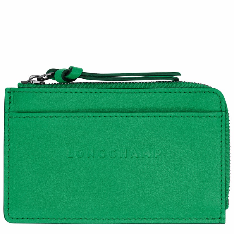 Porta Cartão Longchamp 3D Masculino Verdes Brasil | 30034HCV129-