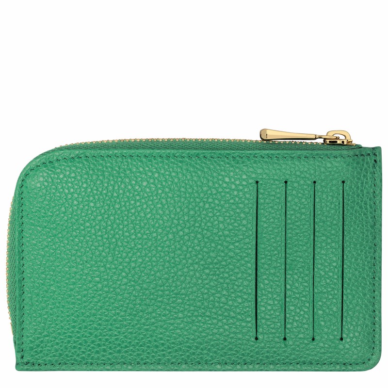 Porta Cartão Longchamp Le FOULONNÉ Feminino Verdes Brasil | 30036021129