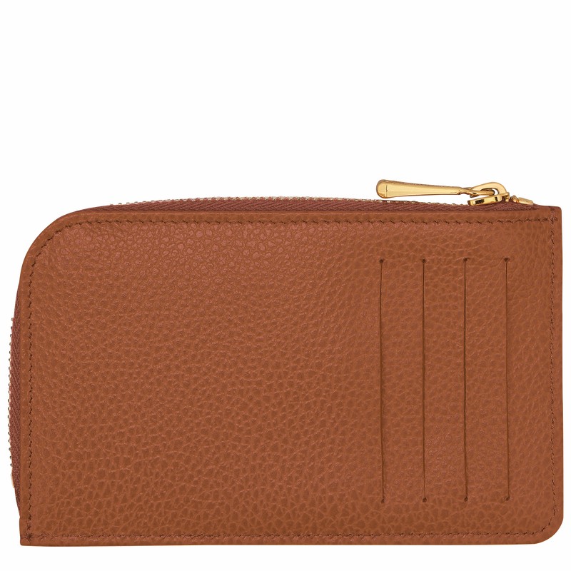 Porta Cartão Longchamp Le FOULONNÉ Feminino Caramel Brasil | 30036021121