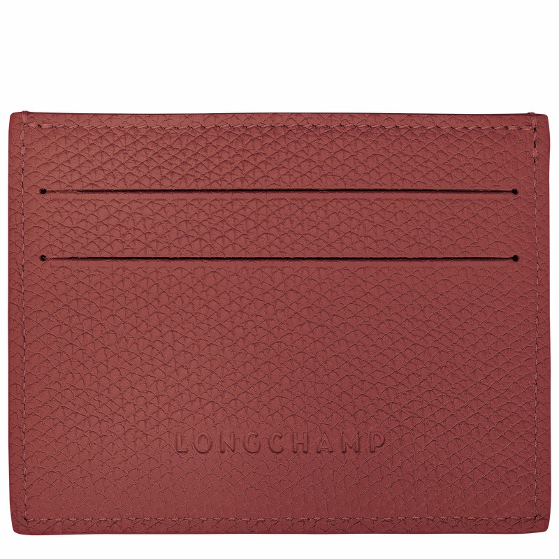 Porta Cartão Longchamp Le Roseau Feminino Marrom Brasil | L3218HFP404