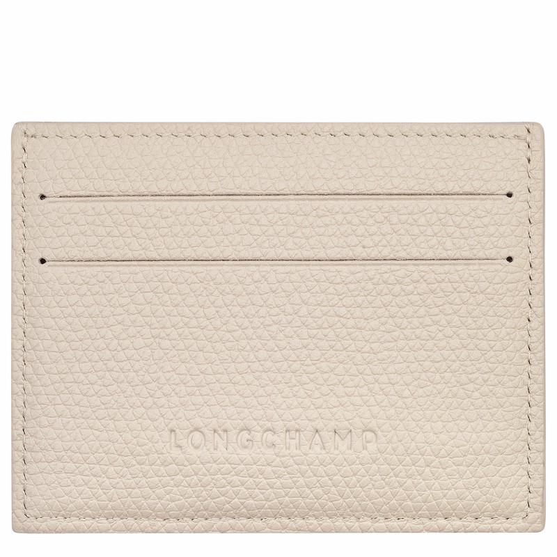 Porta Cartão Longchamp Le Roseau Feminino Branco Brasil | L3218HFP555