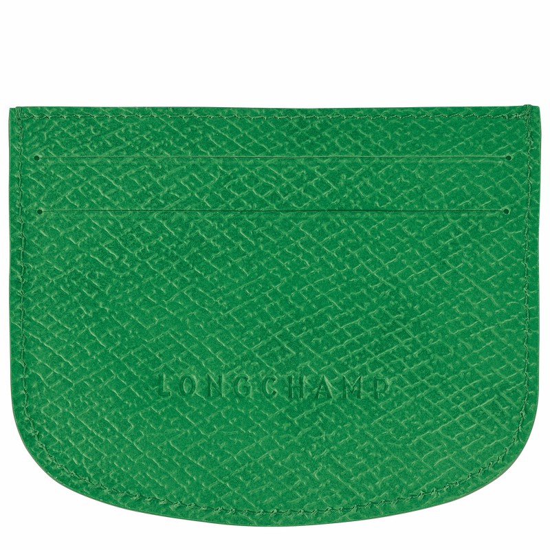 Porta Cartão Longchamp ÉPURE Feminino Verdes Brasil | 30031HYZ129