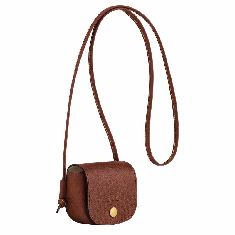 Porta Moedas Longchamp ÉPURE Feminino Marrom Brasil | 30027HYZ035