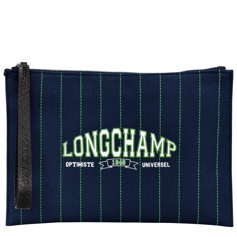 Pouches Longchamp Essential Feminino Azul Marinho Brasil | 34136HFD006