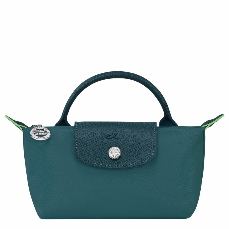 Pouches Longchamp Le Pliage Green Feminino Azul Claro Brasil | 34175919P89