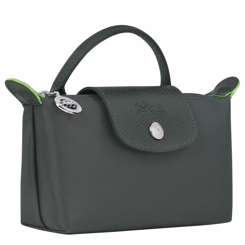 Pouches Longchamp Le Pliage Green Feminino Cinzentas Escuro Brasil | 34175919P66