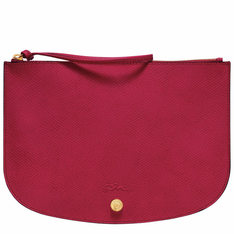 Pouches Longchamp ÉPURE Feminino Fucsia Brasil | 10250HYZJ13