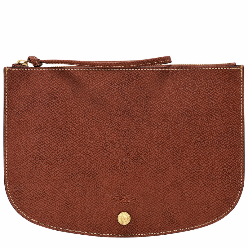 Pouches Longchamp ÉPURE Feminino Marrom Brasil | 10250HYZ035